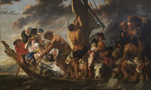 Jordaens Jacob The Tribute Money Peter Finding the Silver Coin in the Mouth of the Fish Wandbild