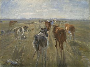 Theodor Philipsen Long Shadows Cattle on the Island of Saltholm Wandbild