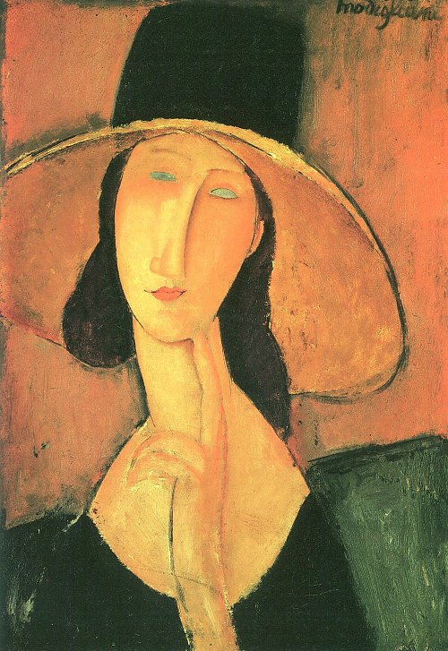 Amedeo Modigliani Bildnis einer Frau mit Hut Wandbild