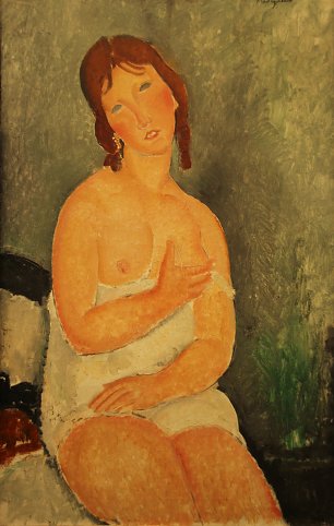 Amedeo Modigliani_Junge Frau im Hemd Wandbild