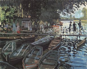 Claude Monet Badende bei La Grenoulliere Wandbild