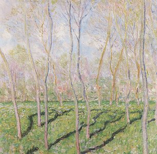 Claude Monet Baeume im Winter Blick auf Bennecourt Wandbild