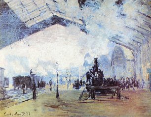 Claude Monet Bahnhof Saint Lazare in Paris Wandbild