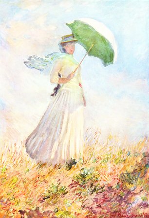 Claude Monet Dame mit Sonnenschirm Wandbild