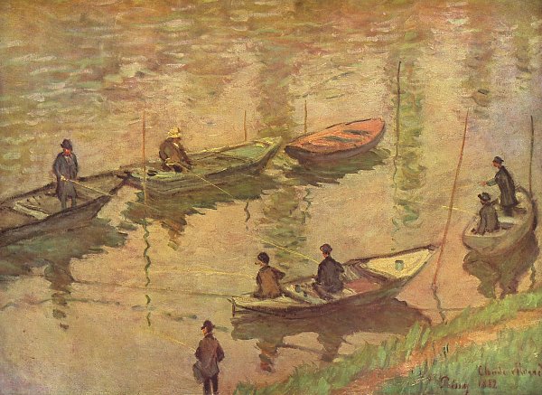 Claude Monet Fischer auf der Seine bei Poissy Wandbild