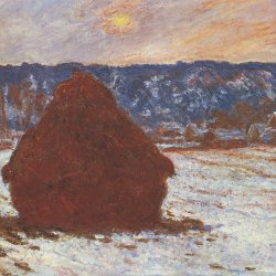 Claude-Monet-Heuschober-Schnee-bedeckter-Himmel