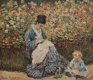 Claude Monet Madame Monet und Kind Wandbild