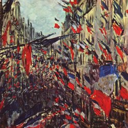 Claude-Monet-Rue-Saint-Denis-am-Nationalfeiertag