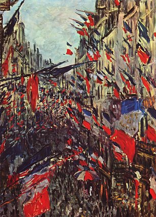 Claude Monet Rue Saint Denis am Nationalfeiertag Wandbild