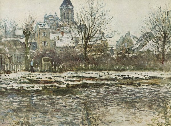 Claude Monet Schnee in Vetheuil Wandbild