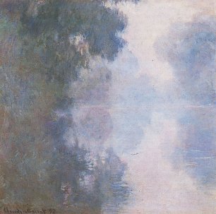 Claude Monet Seinearm bei Giverny Fruehdunst Wandbild