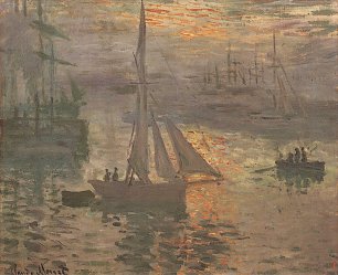 Claude Monet Sonnenaufgang Seelandschaft Wandbild