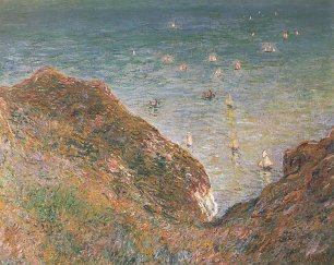 Claude Monet auf den Klippen von Pourvil