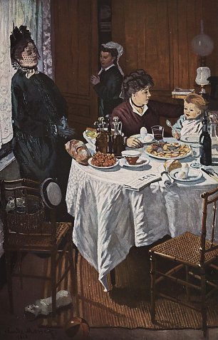 Claude Monet das Mittagsmahl Wandbild