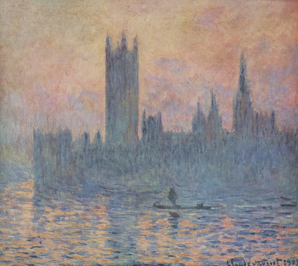 Claude Monet das Parlamentsgebaeude im Winter Wandbild