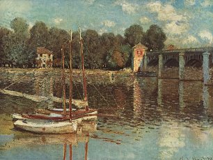 Claude Monet die Eisenbahnbruecke bei Argenteuil Wandbild