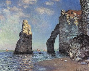 Claude Monet die Felsenklippen von Etretat Wandbild