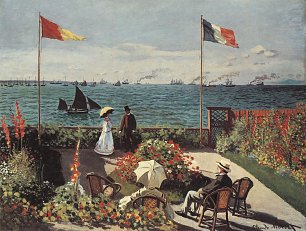 Claude Monet die Terrasse am Meeresufer Sainte Adresse Wandbild