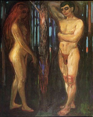 Edvard Munch Adam and Eve Wandbild