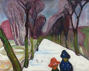 Edvard Munch Neuschnee in der Allee Wandbild