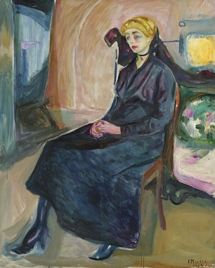Edvard Munch Seated young woman Wandbild