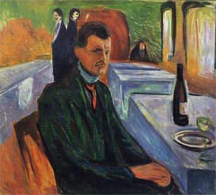 Edvard Munch Self portrait in a bottle of wine Wandbild