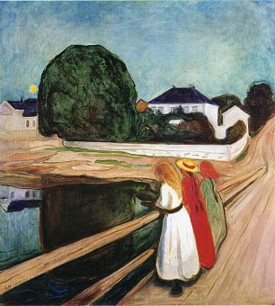 Edvard Munch The girls on the bridge Wandbild