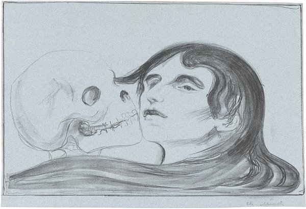 Edvard Munch Todeskuss Wandbild