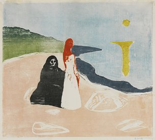 Edvard Munch Two woman on the shore Wandbild