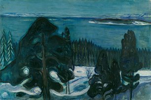 Edvard Munch Winternacht Wandbild