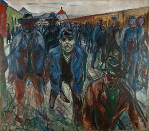 Edvard Munch Workers on their way home Wandbild