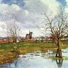 Camille-Pissarro-Landschaft-mit-ueberfluteten-Feldern