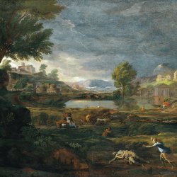 Nicolas-Poussin-Landscape-during-a-Thunderstorm-with-Pyramus-and-thisbe