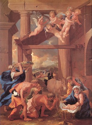 Nicolas Poussin adoration of the shepherds Wandbild