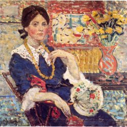 Maurice-Prendergast-le-rouge-portrait-of-miss-edith-king