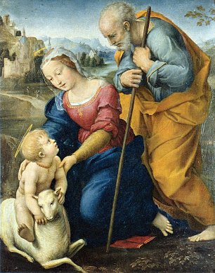 Raffael Holy Family with the Lamb Wandbild