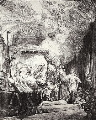 Rembrandt van Rijn Der Tod der Maria Wandbild