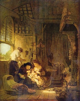 Rembrandt van Rijn Die Heilige Familie 1 Wandbild
