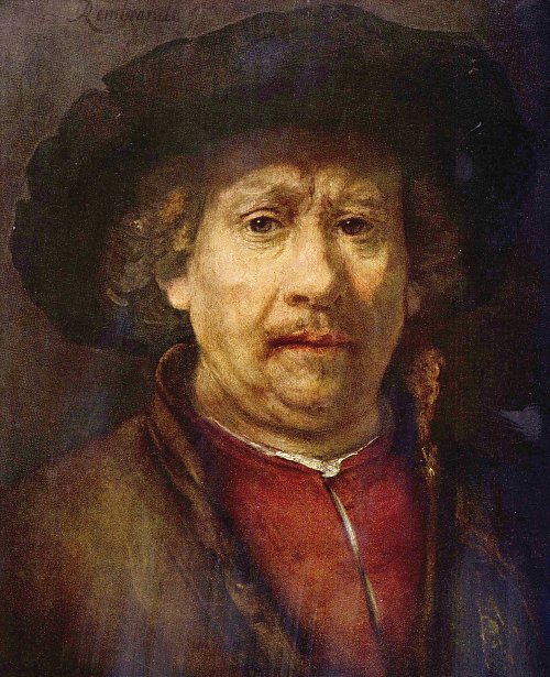 Rembrandt van Rijn SelbstPortrait 3 Wandbild