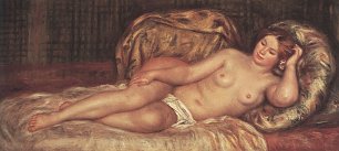 Auguste Renoir Akt auf dem Kissen Wandbild