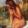 Auguste-Renoir-Badende-auf-einem-Felsen-sitzend