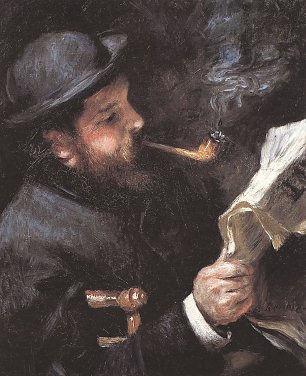 Auguste Renoir Claude Monet beim Lesen Wandbild