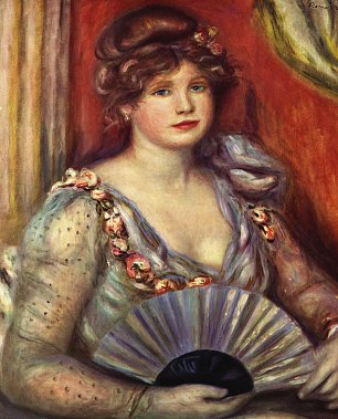 Auguste Renoir Dame mit Faecher Wandbild