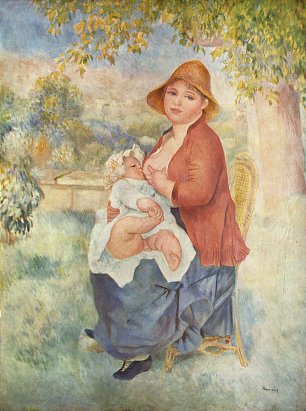 Auguste Renoir Das Kind an der Brust Wandbild