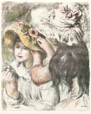 Auguste Renoir Der aufgesteckte Hut Wandbild