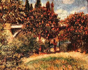 Auguste Renoir Eisenbahnbruecke von Chatou Wandbild