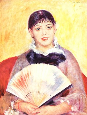 Auguste Renoir Frau mit dem Faecher Wandbild