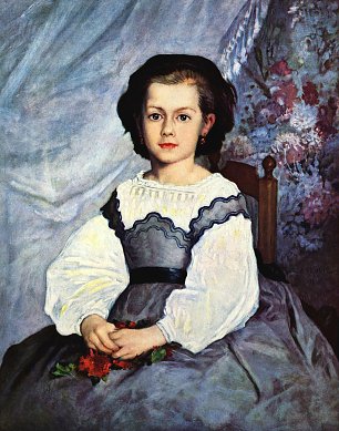 Auguste Renoir Portrait der Mademoiselle Romaine Lancaux Wandbild