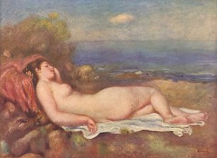 Auguste Renoir Schlafende am Meer Wandbild