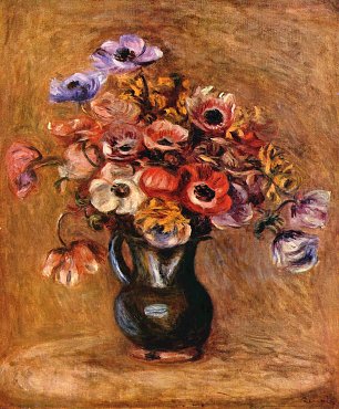 Auguste Renoir Stillleben mit Anemonen